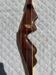 Beautiful Vintage Chuck Perez Recurve Bow RH 50# @ 28″ 62″ 57” 1980