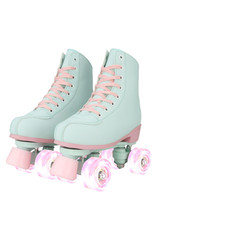 Xudrez Roller Skates For Girls And Women Light Green Pu Leather Indoor Outdoor