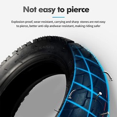 80/65-6 Tire & Inner Tube Electric Scooter 10 Inch Thick Pneumatic E-Bike Tyres