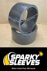 HDPE Drift Trike Sleeves 11.3″ Diameter 6″ Wide 3/4″ Thick with Square 90º Edges