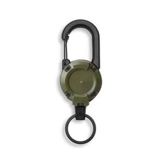 Retractable Carabiner Keychain 5pcs Heavy Duty Steel Wire Reel Key Ring Clip