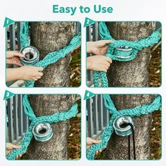 Rigging Ring Sling Rope,1.38″x6.89FT, Aluminum Ring,14600LBS,7-Pocket Adjustment