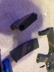AIRSOFT Lot Two Guns One Aeg Calico Jack Modded, And One Gas Rifle Knights Arm.