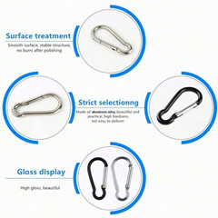 10Pcs Aluminum Carabiner Clip D Ring Set Hiking Gear Keychain Key Holder Loop US