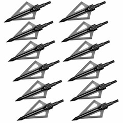 12Pc 100grain 150grain 150grain Crossed Broadhead Arrow Head Bow Archery Hunting