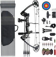 Compound Bow Draw Weight 0-70 Lbs for Pull Beginner and Intermediate Archer Full