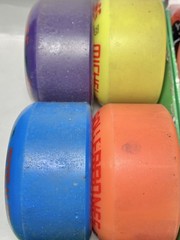USED Lot of 2 RollerBones Estro Jen Michelle Steilen 57mm 101A Skate Wheels 8 Pc