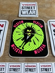 Vintage 1980S Vision Streetwear Skateboard Sticker Lot Of 5