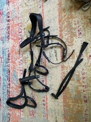 LeMieux ? Black Leather padded english bridle w 4 nose pieces ONE BID FREE SHIP
