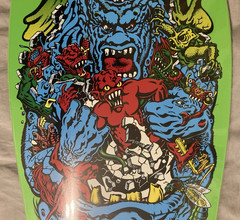 New Santa Cruz Rob Roskopp Target 5 Fluorescent Green Reissue Skateboard Deck