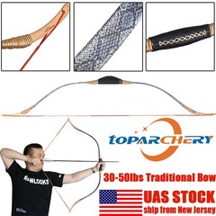 45″ Traditional Turkish Recurve Bow Archery 30-50LBS Longbow Horse Bow Hunting