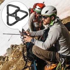3 Pcs Aluminum Alloy Triangle Carabiner Clip Metal Climbing Color