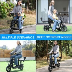 EILLEO Electric Scooter W/ Seat 48V for Adult 750W Max Motor 17.4MPH 20 Miles