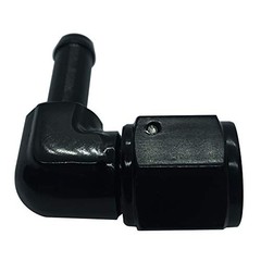 6AN Female to 5/16 Barb 90 Degree Elbow Swivel 6AN to 5/16 Black-90 Deg