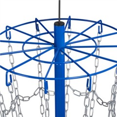 Portable Disc Golf Basket Practice Game Target Cross Chain Outdoor Trapper Blue