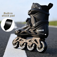 Professional Inline Skates for Men Women,Beginner Unisex, Black