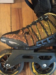 Poweslide Black Orange Inline Skates Rollerblades Men’s 9