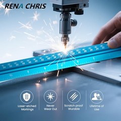 Architectural Scale Ruler: 12″ Imperial Aluminum Alloy Metal Architecture Blue
