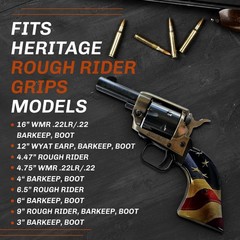 Heritage Arms Rough Rider Grips With HD UV Image of Warrior Chief Skull