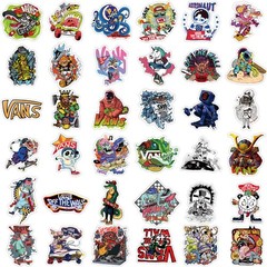 100PCS Stickers Bomb Vinyl Skateboard Guitar Luggage Pack Tide Brand Logo Decals