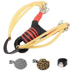 Heavy Duty Outdoor Durable Rubber Bands Slingshot Set Hunting Catapult Shooting