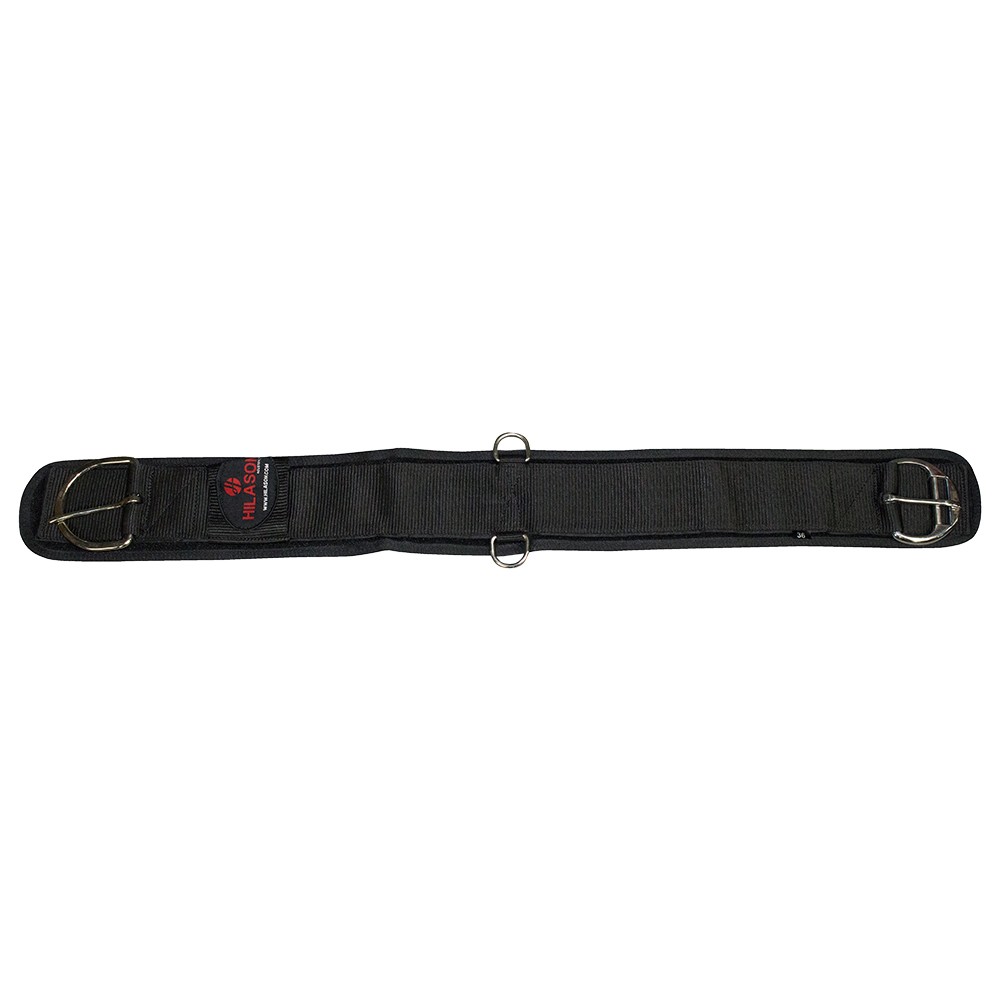 20 In Hilason Western Horse Nylon Straight Saddle Cinch Girth Black Stainless