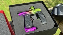 HK Hive Mini GS Paintball Gun – Dust Acid Green/Purple Fade w/ Method Poppet