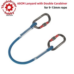 60CM Lanyard with Double Carabiner for Rock Climbing Fall Arrester Anti-fall
