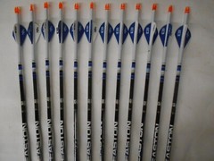 12-Easton Sonic 6.0 HIGH VELOCITY 340 Dipped & Crested Carbon Arrows! WILL CUT!
