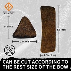 Fur Arrow Rest Stick on Recurve Bow Riser Adhesive Backed Sticker on Longbow …