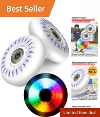 Double Up on Fun! 2-Pack of 68mm Light-Up Ripstik Wheels – No Batteries Required