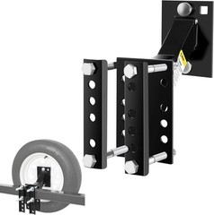 70214 Powder Coat Black Trailer Spare Tire Carrier For 10 inch and 12 inch Utili