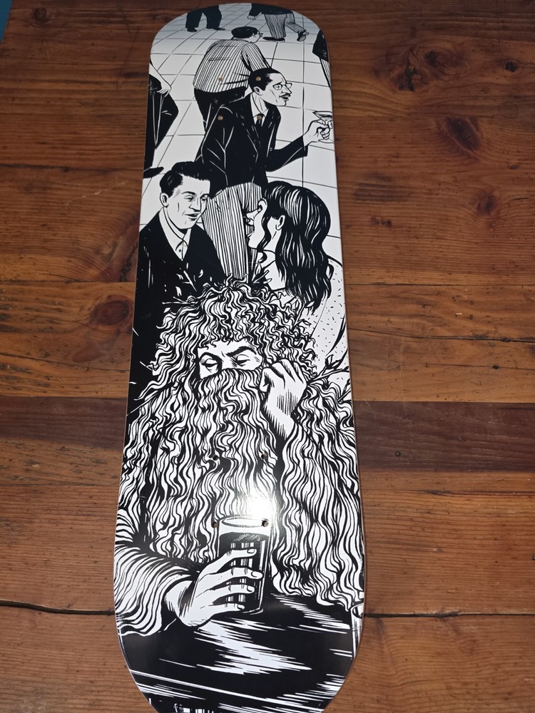 CCSSocial Camouflage Bar Skateboard Deck Art Theme Black White Graphic
