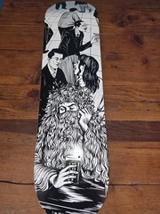 CCSSocial Camouflage Bar Skateboard Deck Art Theme Black White Graphic