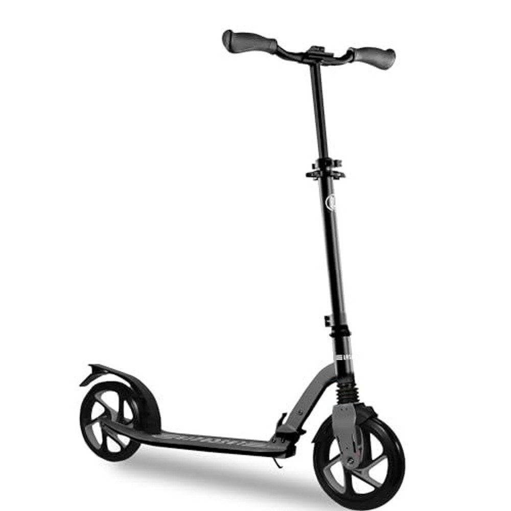 Lascoota Adult Kick Scooter – Black 264 Lb Capacity – Foldable Commuter Scooter