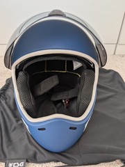 TSG – Pass Pro Full-face Helmet, Downhill Skateboarding, Matte Blue, Medium