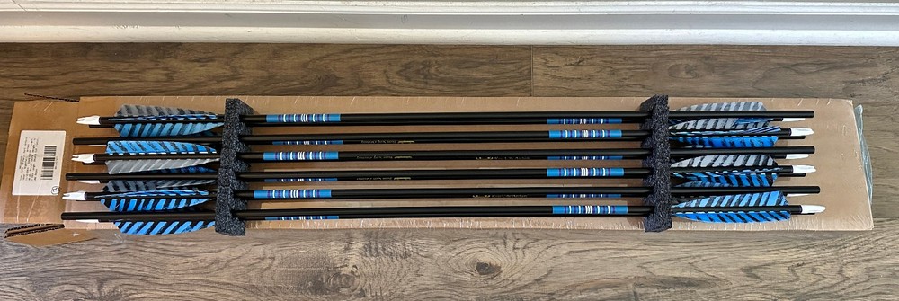 (12) Rose City PO Cedar NIGHTFALL 5S 11/32″ PAINTED & MATCHED 40-45# Arrows [v3]