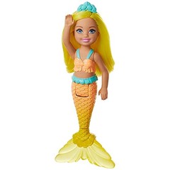 Dreamtopia Chelsea Mermaid Doll, 6.5-inch with Yellow Hair and Tail