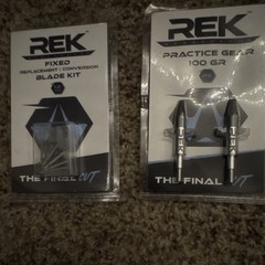 REK Practice Gear 100 Grain Fixed Blade Kit Arrowheads Silver