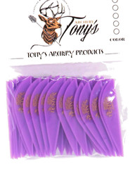 2.5″ Vanes Tonys All New Super Wave Archery Vanes Purple 50PK TNYSWV3343G