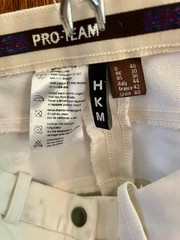 HKM White Full Seat Show Breeches Womens US 30 Silicone Grip Dressage Riding