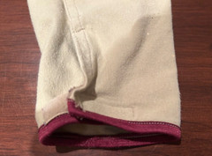 Women’s Devon Aire Beige Knee Patch Pull On Breeches Pants Size 28 M
