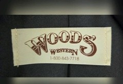 Woods Western Jacket Embroidered Black & Gold Morgan Saddlebred – Approx Sz L