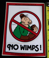 VINTAGE NO WIMPS AND NO BOZOS STICKERS ORIGINAL SKATEBOARD ORIGINAL PRINTS