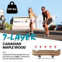 Pro Complete Skateboards for Beginners Girls Boys Kids Youths Teens Adults 31…