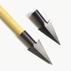 AMEYXGS 6/12pcs 8mm Diameter Metal Traditional Broadheads Archery Glue on Arr…