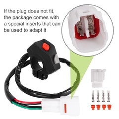 2-in-1 Engine Start/Kill Switch for Waterproof Motorcycle Power Button for Hus