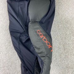 Carbon SC Paintball Padded Compression Pants Men Small Black Orange Protective