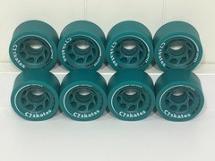 Set of 8 C7 Roller Skate Wheels 62mm x 83A Green (Enchanted Forest) Used Once