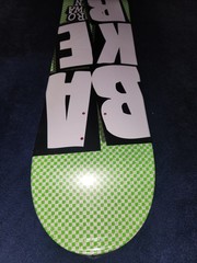 baker skateboard deck rowan stacked foil checkered pro model green silver white
